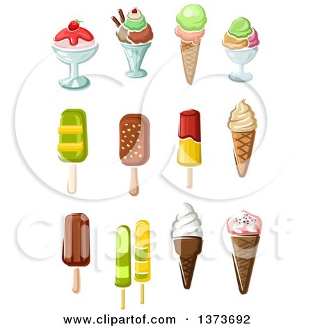 Clipart of Frozen Treats - Royalty Free Vector Illustration by Vector Tradition SM