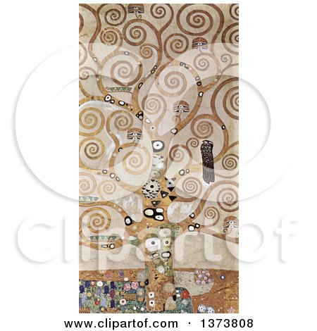 Royalty Free Illustration of the Abstract Patterened Tree of Life by Gustav Klimt, C 1905-1909 by JVPD