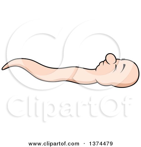 Clipart of a Sleeping Earth Worm - Royalty Free Vector Illustration by dero