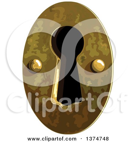 Clipart of a Key Hole - Royalty Free Vector Illustration by Pushkin