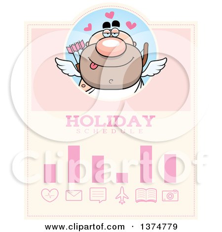 Clipart of a Male Valentines Day Cupid Schedule Design - Royalty Free Vector Illustration by Cory Thoman