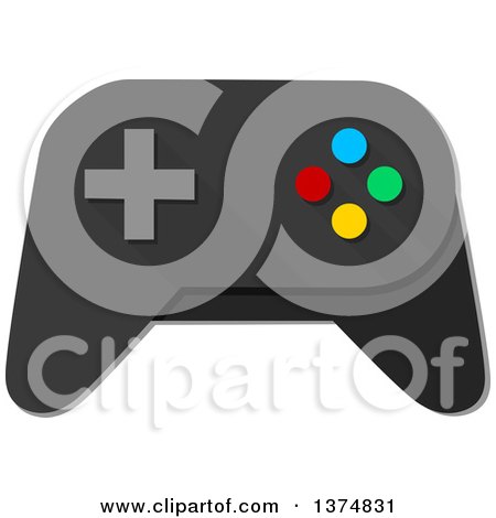 Clipart of a Video Game Controller - Royalty Free Vector Illustration by Liron Peer