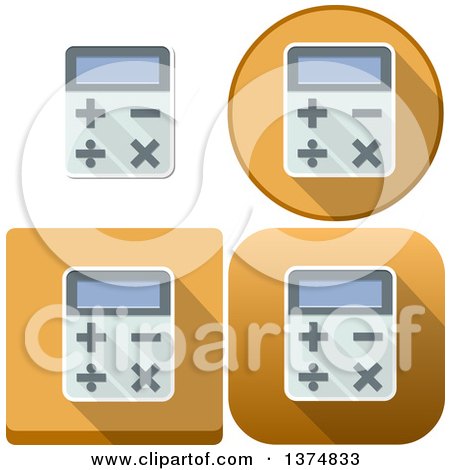 Clipart of Calculator Icons - Royalty Free Vector Illustration by Liron Peer