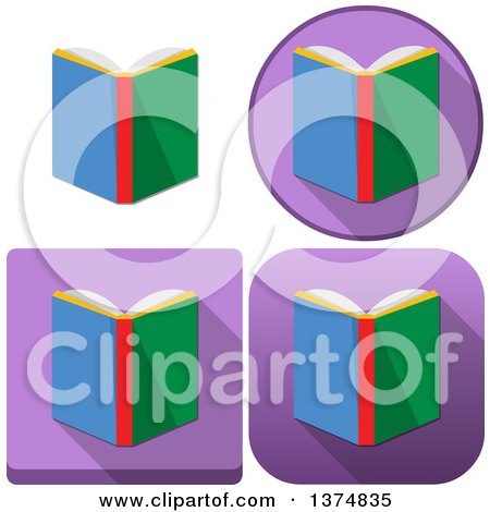 Clipart of Book Icons - Royalty Free Vector Illustration by Liron Peer