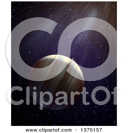 Clipart of 3d Planet X in Outer Space - Royalty Free Illustration by Mopic