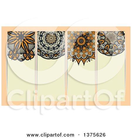 Clipart of Kaleidoscope Flower Panels - Royalty Free Vector Illustration by Vector Tradition SM