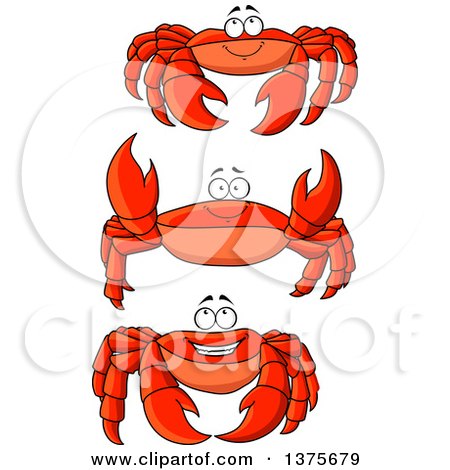 Clipart of Red Crabs - Royalty Free Vector Illustration by Vector Tradition SM