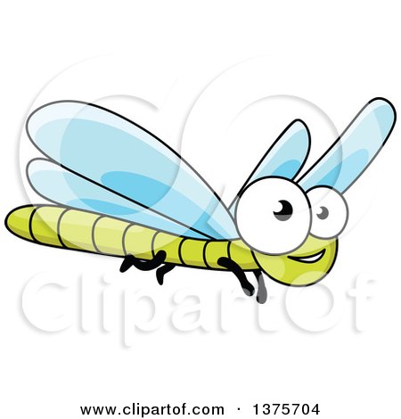 Clipart of a Happy Dragonfly - Royalty Free Vector Illustration by Vector Tradition SM