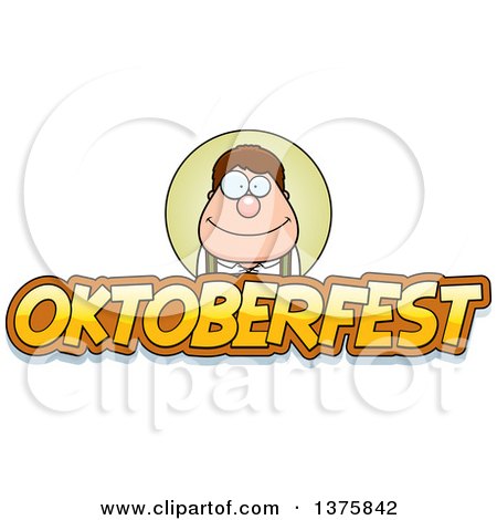 Clipart of a Happy Oktoberfest German Man - Royalty Free Vector Illustration by Cory Thoman
