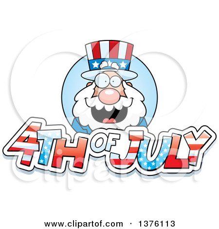 Clipart of a Chubby Fourth of July Uncle Sam - Royalty Free Vector Illustration by Cory Thoman