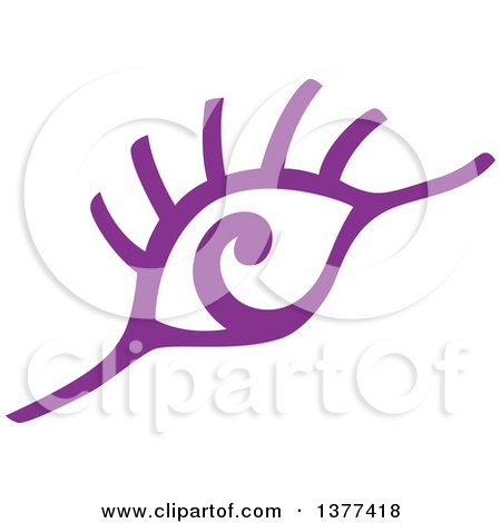 Clipart of a Purple Conch Sea Shell - Royalty Free Vector Illustration by Cherie Reve