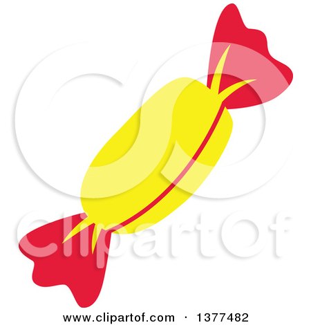Clipart of a Hard Candy in a Wrapper - Royalty Free Vector Illustration by Cherie Reve