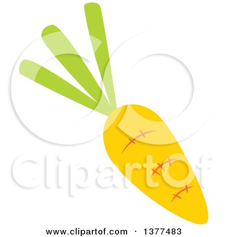 Clipart of a Carrot with Greens - Royalty Free Vector Illustration by Cherie Reve