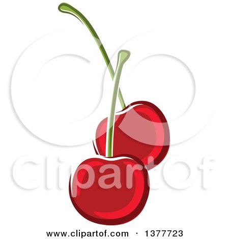 Clipart of Cherries - Royalty Free Vector Illustration by Vector Tradition SM