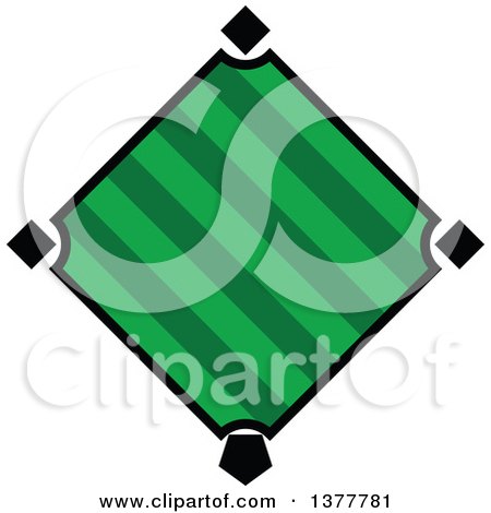 Clipart of a Green Baseball Diamond - Royalty Free Vector Illustration by Vector Tradition SM
