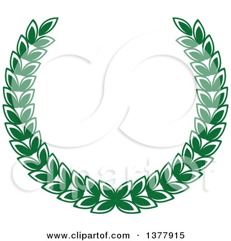 Clipart of a Green Wreath - Royalty Free Vector Illustration by Vector Tradition SM