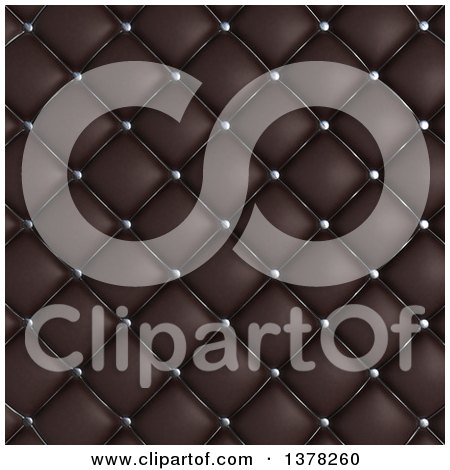 Clipart of a Background of 3d Quilted Leather Upholstery - Royalty Free Illustration by KJ Pargeter