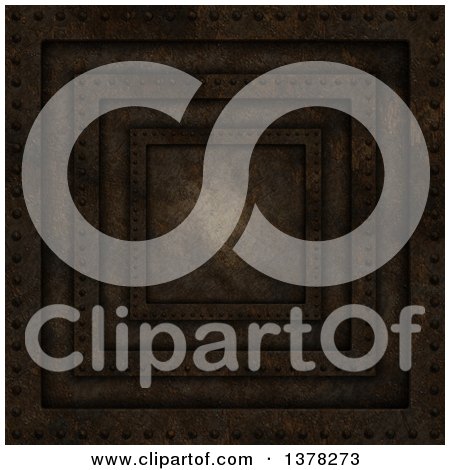 Clipart of a Rusty Layered Dark Metal Background - Royalty Free Illustration by KJ Pargeter