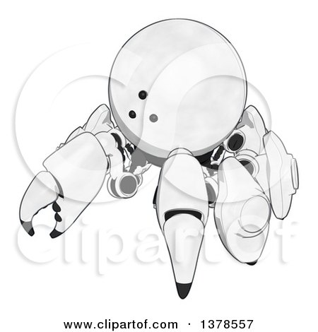 Clipart of a Cartoon Crab like Robot - Royalty Free Illustration by Leo Blanchette
