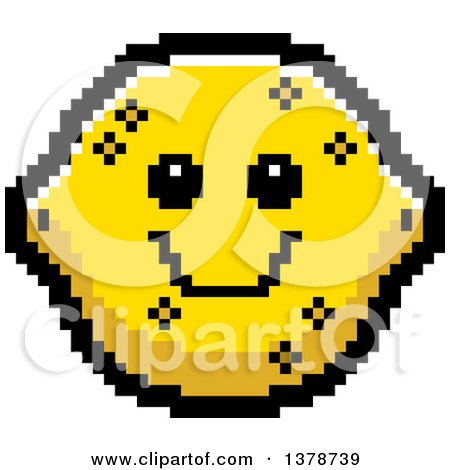Clipart of a Happy Lemon Character in 8 Bit Style - Royalty Free Vector Illustration by Cory Thoman