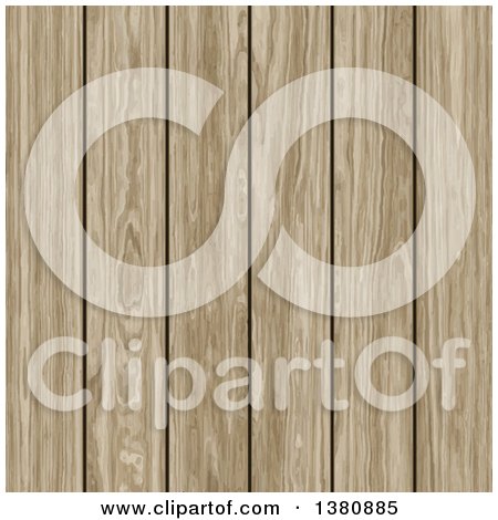 Clipart of a Wood Planks Background - Royalty Free Vector Illustration by KJ Pargeter
