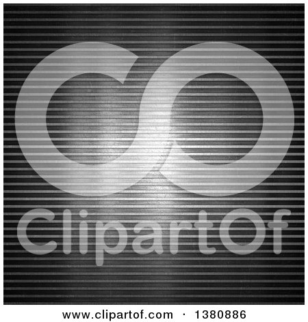 Clipart of a Horizontal Metal Grid Background - Royalty Free Illustration by KJ Pargeter