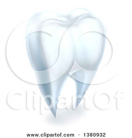 Clipart of a 3d Human Tooth - Royalty Free Vector Illustration by AtStockIllustration