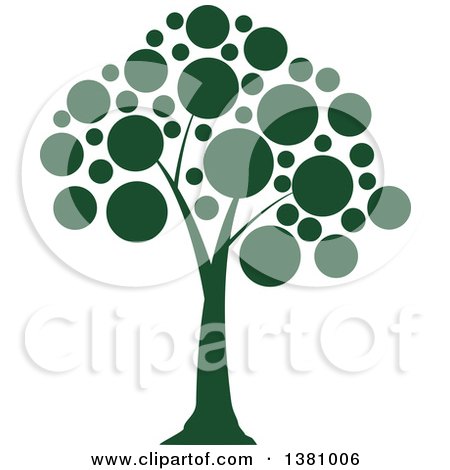 Clipart of a Green Tree - Royalty Free Vector Illustration by ColorMagic