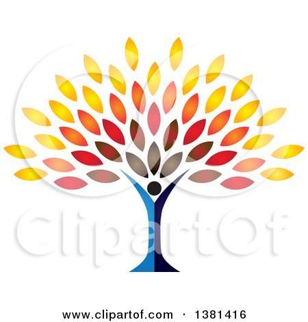 Clipart of a Tree Person - Royalty Free Vector Illustration by ColorMagic
