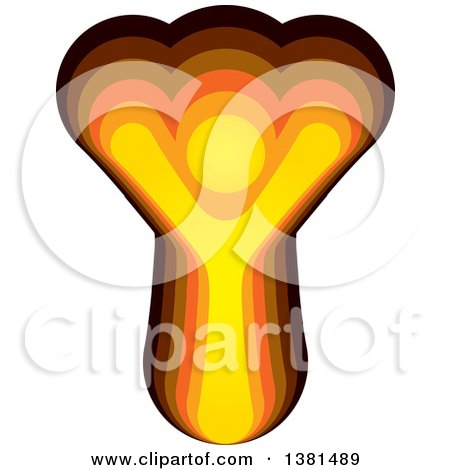 Clipart of a Happy Cheering Person - Royalty Free Vector Illustration by ColorMagic