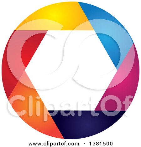 Clipart of a Colorful Camera Shutter - Royalty Free Vector Illustration by ColorMagic