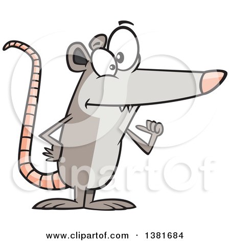 Clipart of a Cartoon Awesome Possum Pointing to Himself - Royalty Free Vector Illustration by toonaday