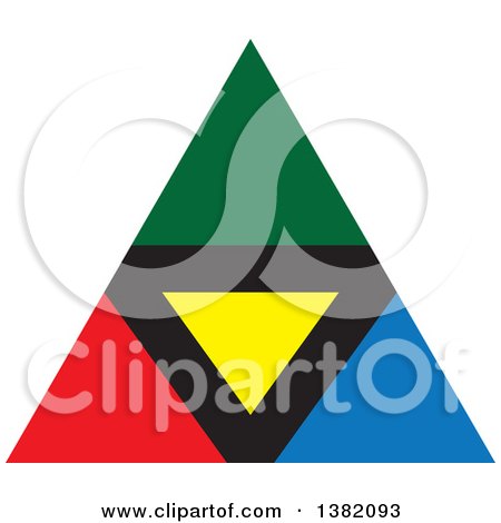 Clipart of a Colorful Pyramid - Royalty Free Vector Illustration by ColorMagic