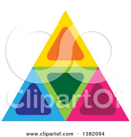 Clipart of a Colorful Pyramid - Royalty Free Vector Illustration by ColorMagic