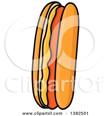 Clipart of a Hot Dog - Royalty Free Vector Illustration by Vector Tradition SM