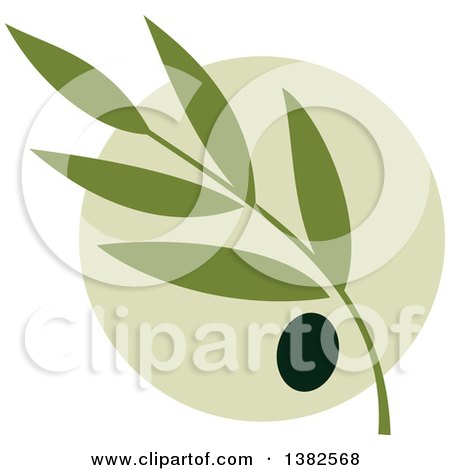 Clipart of a Black Olive Design - Royalty Free Vector Illustration by elena