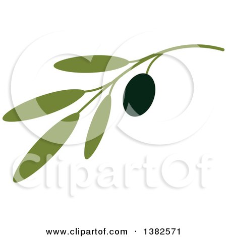 Clipart of a Black Olive Design - Royalty Free Vector Illustration by elena