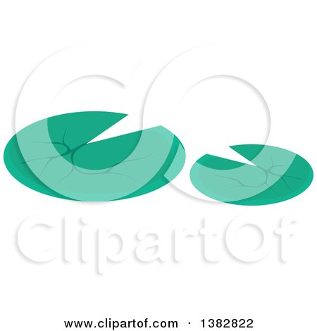 Clipart of Green Lily Pads - Royalty Free Vector Illustration by visekart