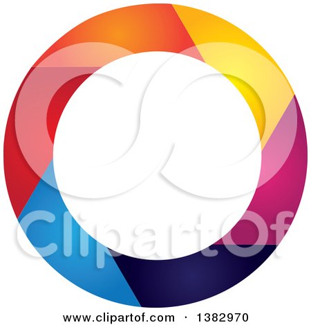 Clipart of a Colorful Abstract Round Design - Royalty Free Vector Illustration by ColorMagic