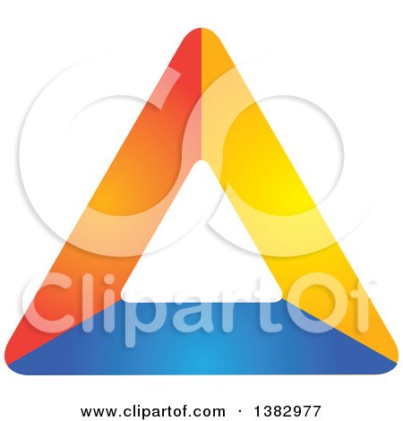Clipart of a Colorful Abstract Pyramid Design - Royalty Free Vector Illustration by ColorMagic