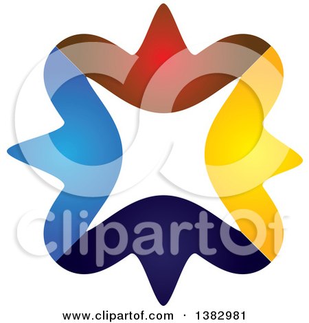 Clipart of a Colorful Abstract Design - Royalty Free Vector Illustration by ColorMagic