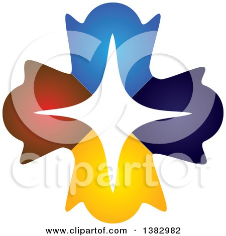 Clipart of a Colorful Abstract Design - Royalty Free Vector Illustration by ColorMagic