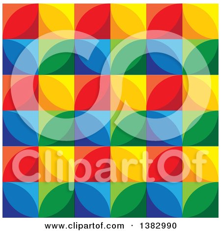 Clipart of a Colorful Geometric Circle Pattern - Royalty Free Vector Illustration by ColorMagic