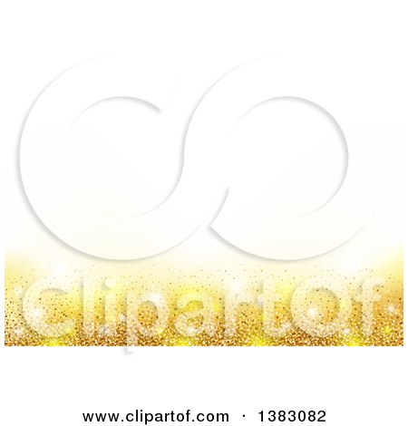 Clipart of a Yellow and Gold Glitter Background with Text Space - Royalty Free Vector Illustration by dero