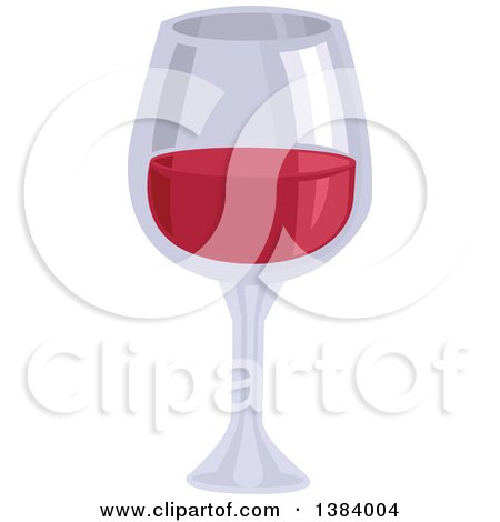 Clipart of a Glass of Red Wine - Royalty Free Vector Illustration by BNP Design Studio