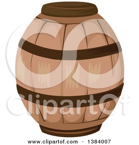 Clipart of a Wine Barrel - Royalty Free Vector Illustration by BNP Design Studio