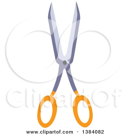 Clipart of a Pair of Craft Scissors - Royalty Free Vector Illustration by BNP Design Studio