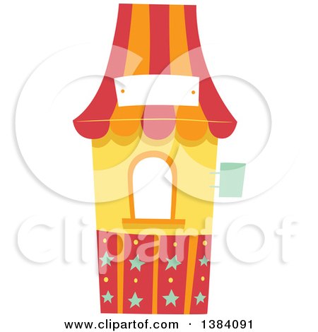 Clipart of a Festival Carnival Booth Stand - Royalty Free Vector Illustration by BNP Design Studio