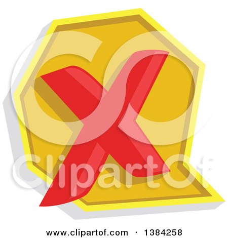 Clipart of a Declined or Rejected X Icon - Royalty Free Vector Illustration by BNP Design Studio