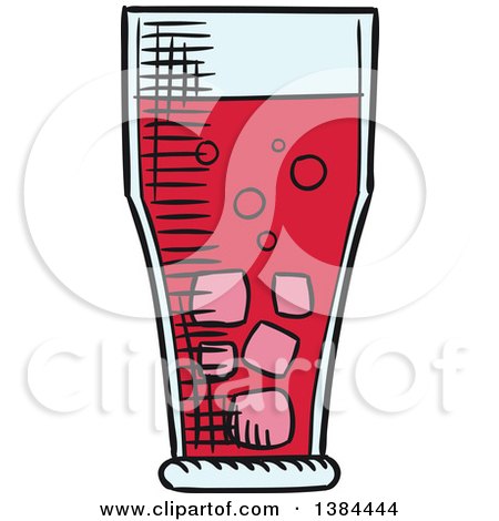 Clipart of a Sketched Glass of Soda - Royalty Free Vector Illustration by Vector Tradition SM